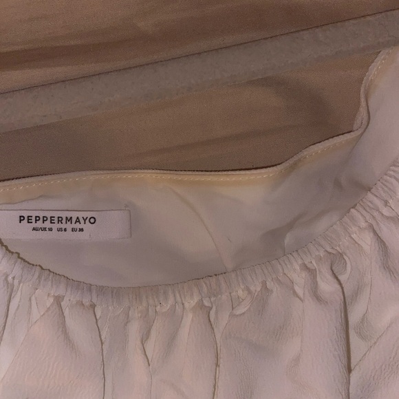 Peppermayo White Ruched Graduation Mini Dress - Picture 6 of 6